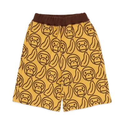 A BATHING APE Banana Milo Knit Jacquard Shorts "Yellow"
