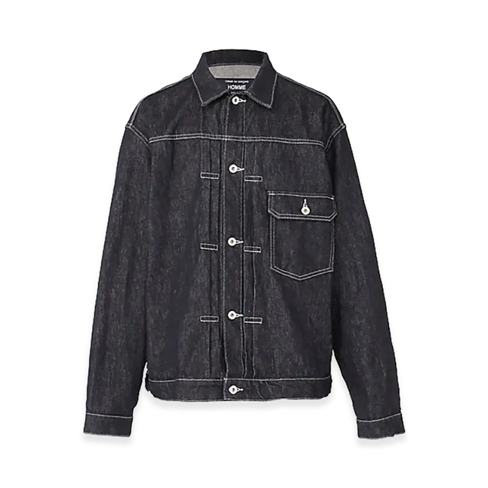 COMME des GARCONS HOMME Cotton Reactive Denim Garment Washed Jacket "Navy"