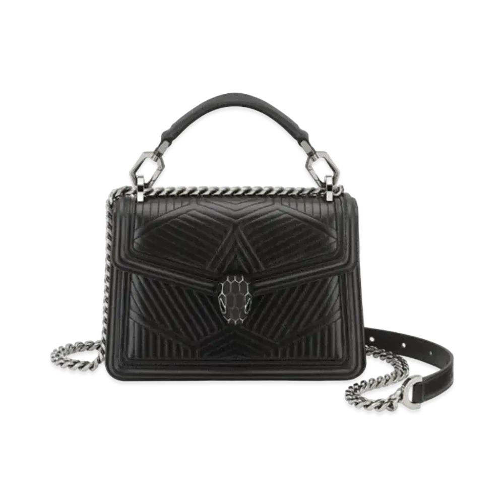 BVLGARI Serpenti Diamond Blast Crossbody Bag "Black"