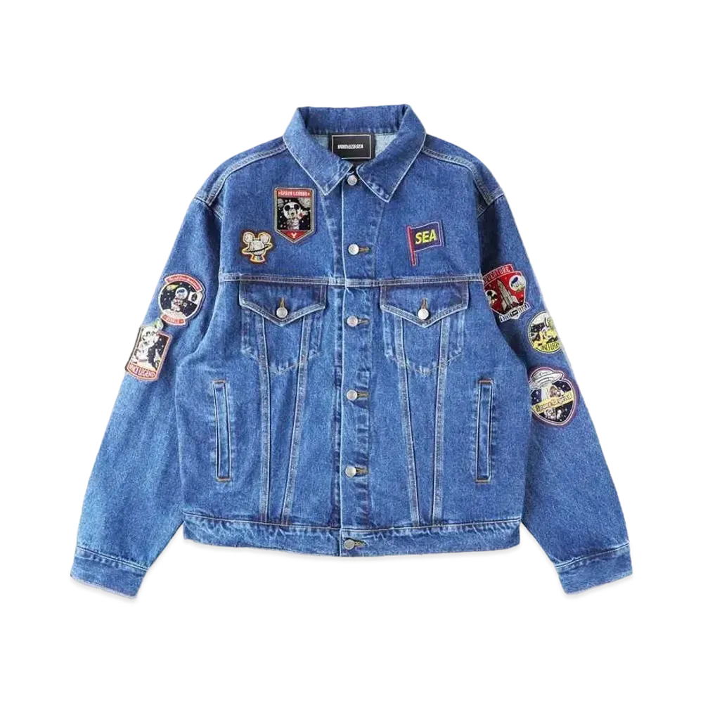 WIND AND SEA Mickey & Friends / Astronaut Denim Jacket "Indigo"
