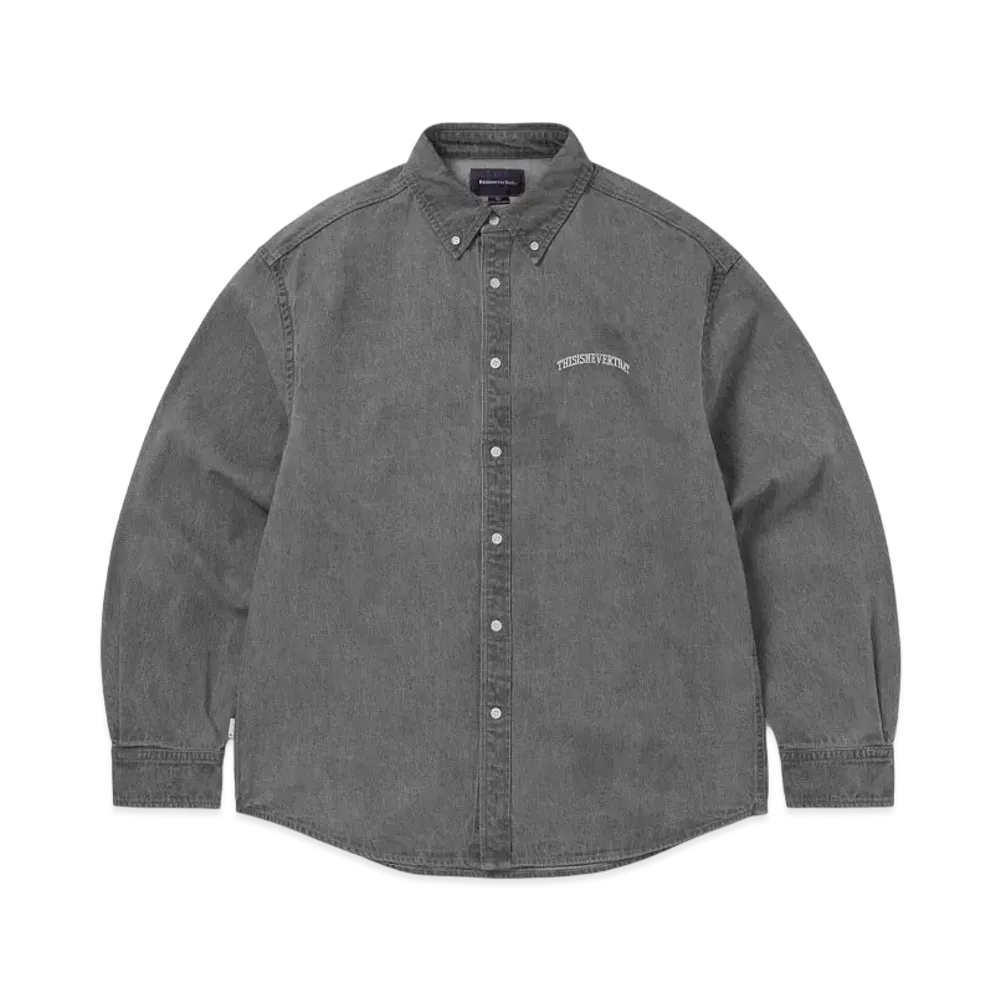 thisisneverthat Washed Denim Shirt "Grey"