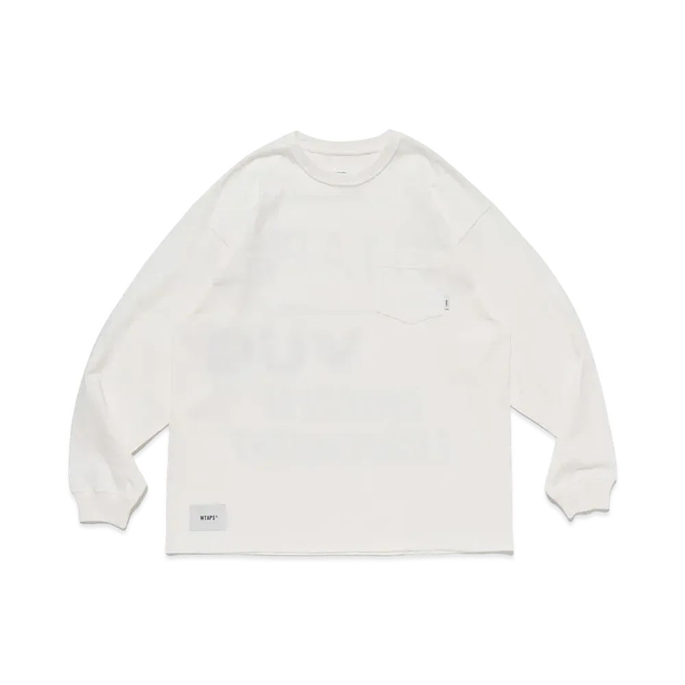WTAPS OBJ 01 / LS / Cotton. PRTC "White"