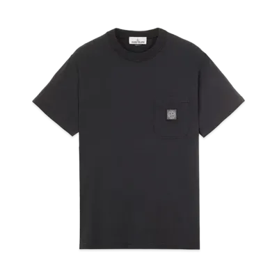 Stone Island 21942 COTTON JERSEY 'FISSATO' EFFECT_SLIM FIT "Black"