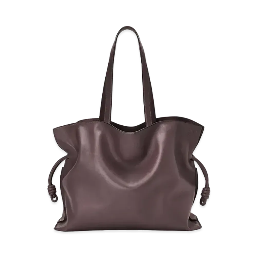 LOEWE XL Flamenco Bag In Nappa Calfskin "Prune"