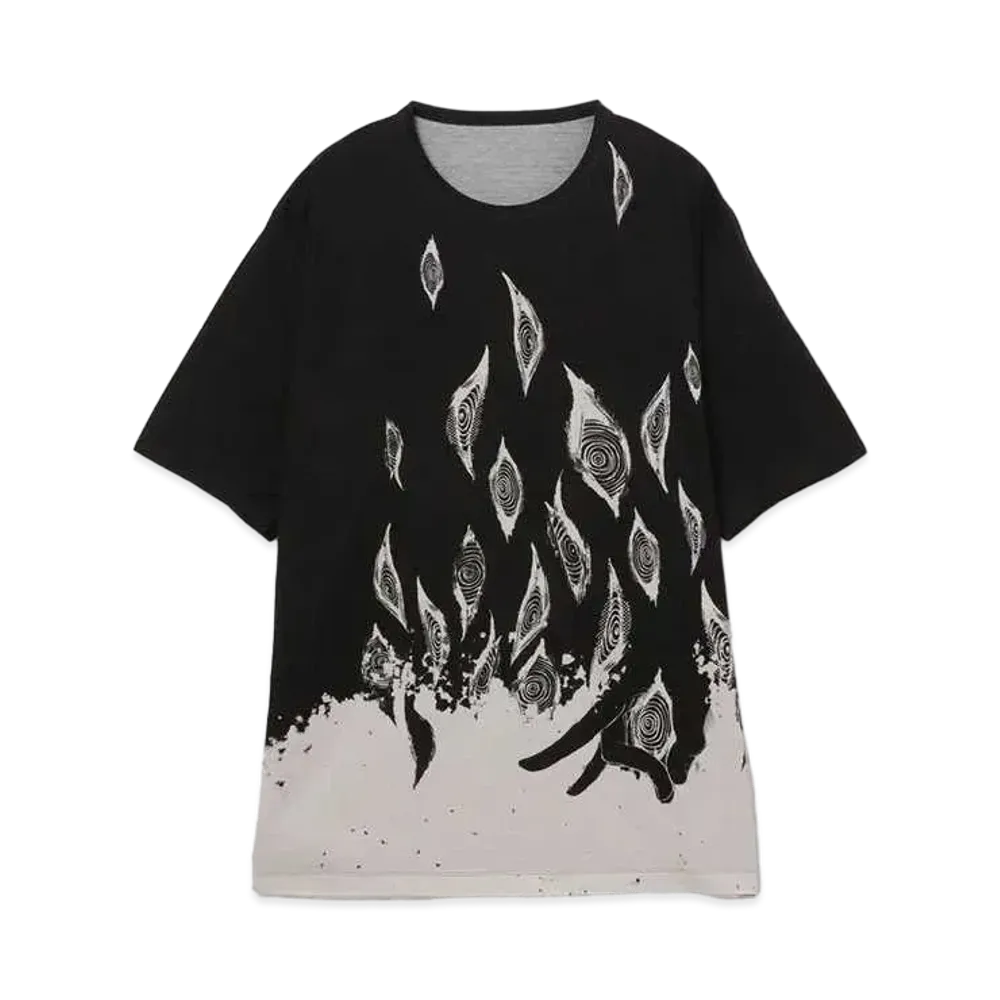 Ground Y x CHAINSAW MAN Fox Devil Eyes Cotton T-shirt "Black"