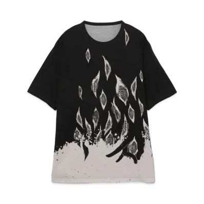 Ground Y x CHAINSAW MAN Fox Devil Eyes Cotton T-shirt "Black"