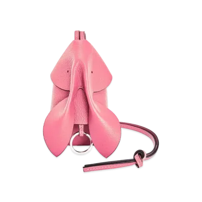 LOEWE Bunny Key Cardholder In Grained Calfskin "New Candy"