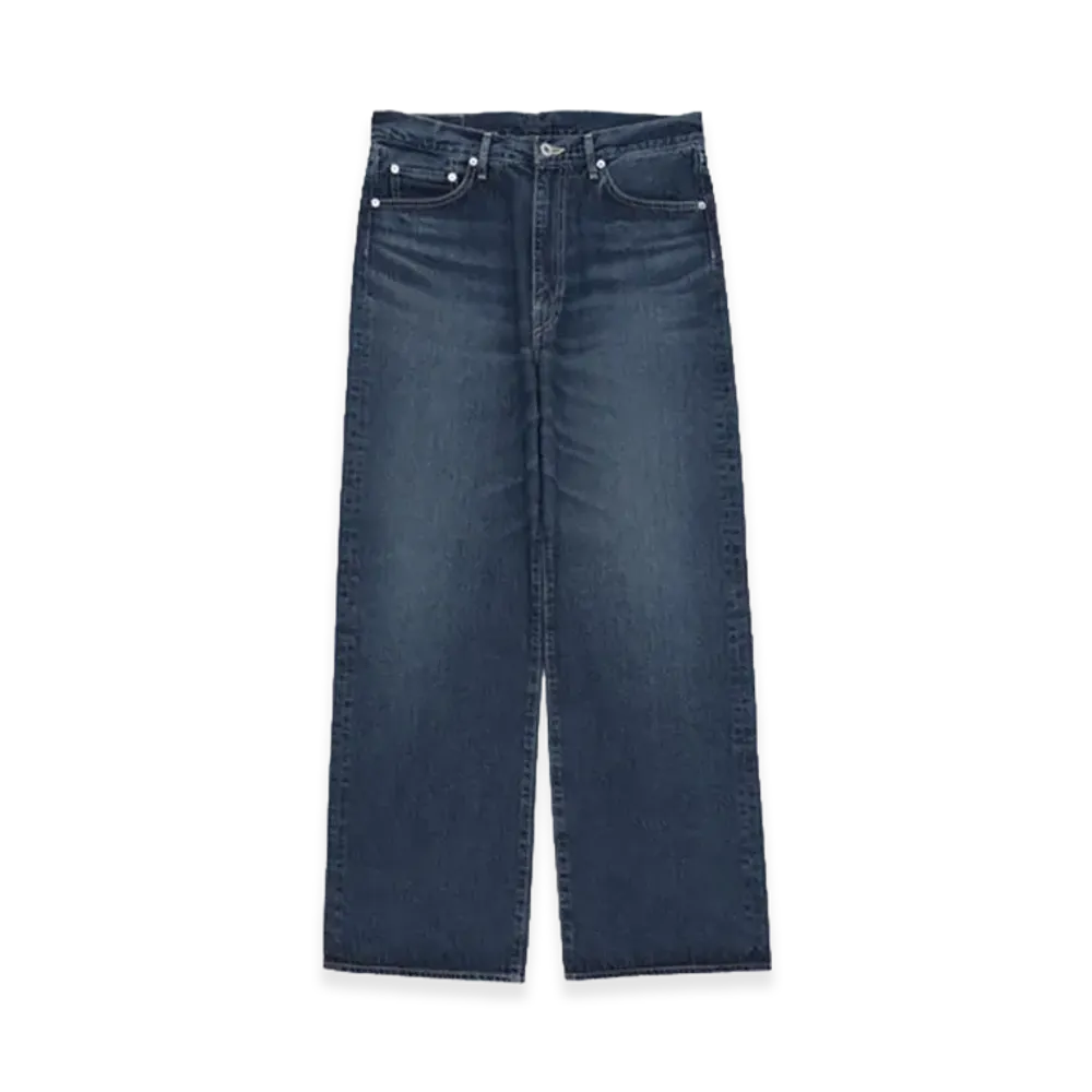 Graphpaper minus Recycled Cotton Denim Five Pocket Wide Straight Pants "Dark Fade"