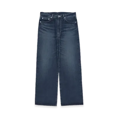 Graphpaper minus Recycled Cotton Denim Five Pocket Wide Straight Pants "Dark Fade"