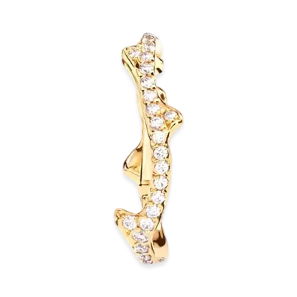 Dior Bois de Rose Single Ear Cuff "Yellow Gold/Diamond"