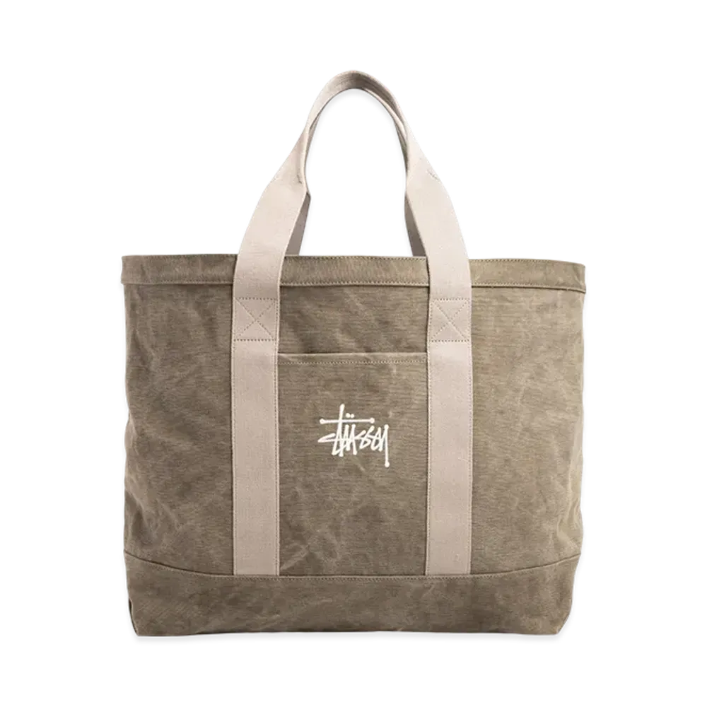 Stussy Waxed Canvas Extra Large Tote "Stone"