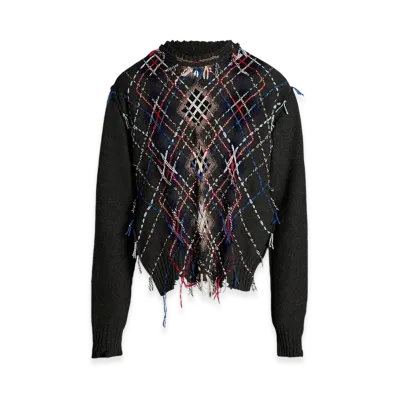 Maison Margiela Cut-Out Knit Sweater "Dark Green/Walnut"