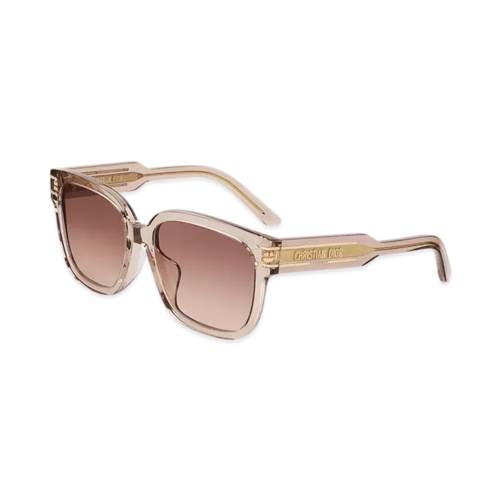 Dior DiorSignature S7F Transparent Square Sunglasses "Sand Beige"