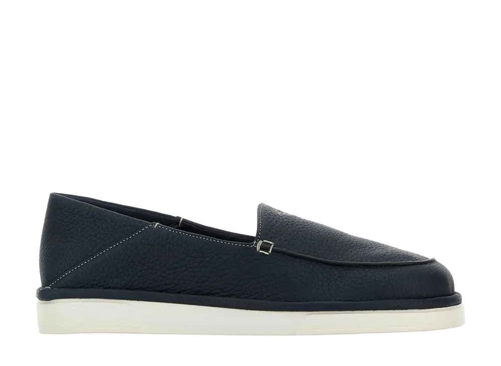 PRADA Leather Loafers "Blue"