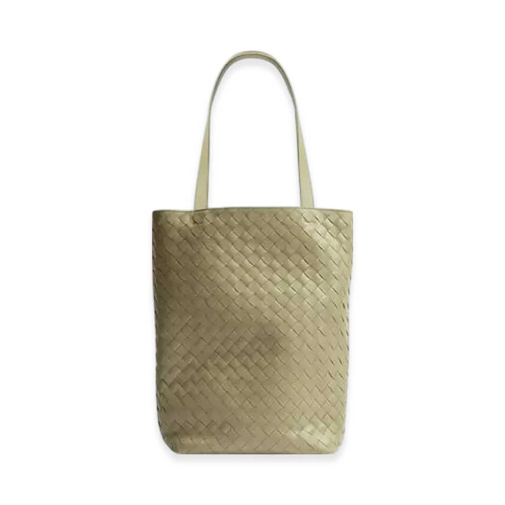 Bottega Veneta Small Intrecciato North-South Tote "Travertine"