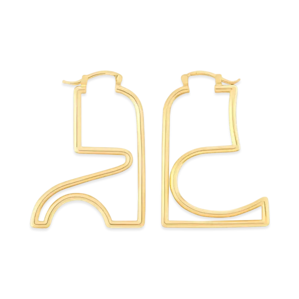 Courreges Ac Earrings "Light Gold"