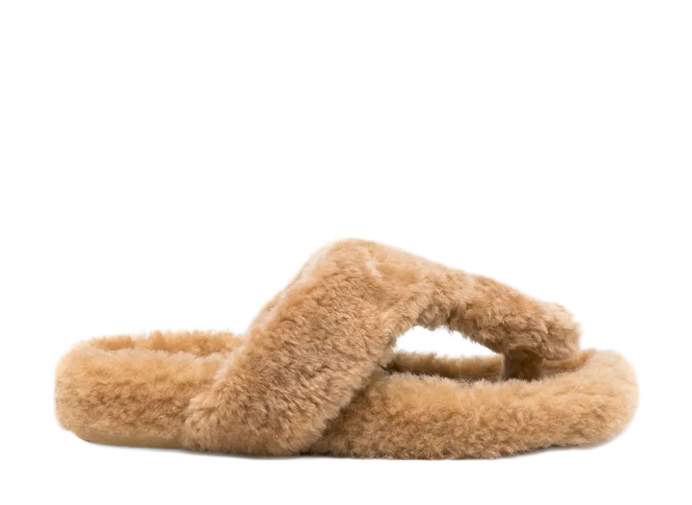 LOEWE Women's Shearling Sandals "Beige"