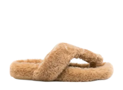 LOEWE Women's Shearling Sandals "Beige"