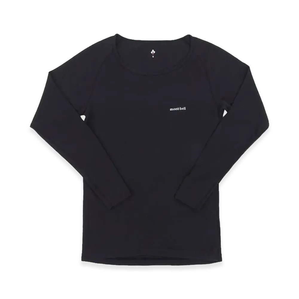 mont-bell Women's Geoline L.W. Round Neck Shirt "Black"