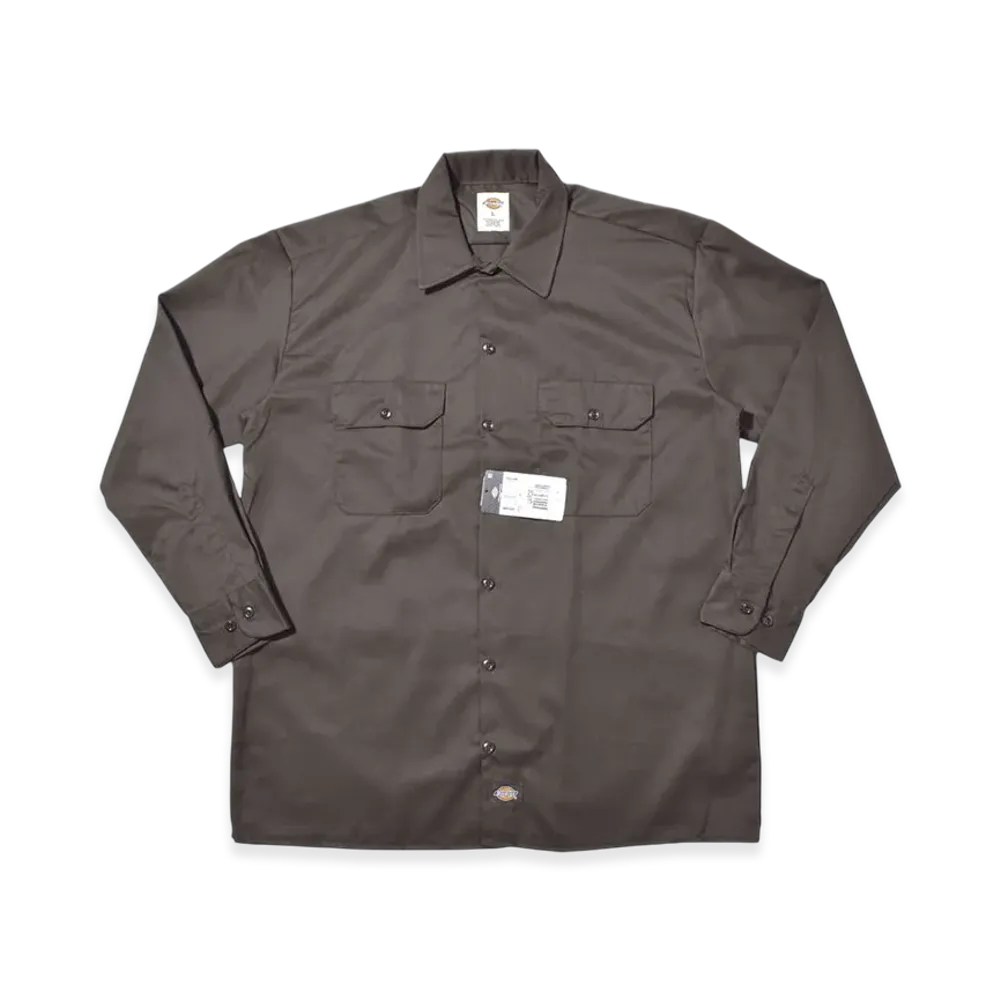 Dickies Longsleeve Work Shirt "Dark Brown"
