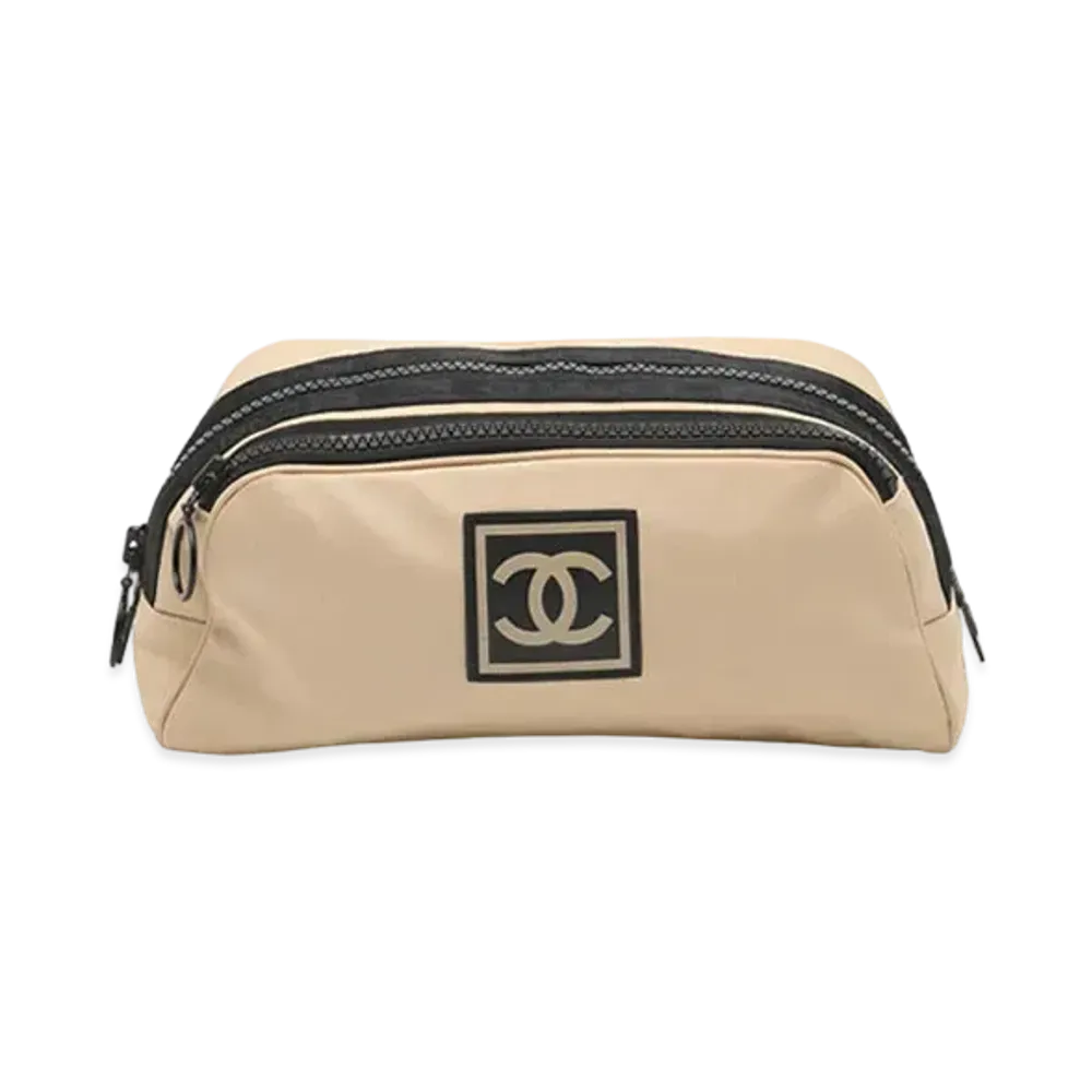 CHANEL Sports Line Pouch "Beige/Black"