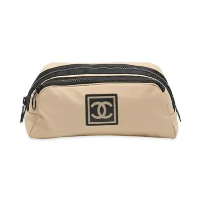 CHANEL Sports Line Pouch "Beige/Black"