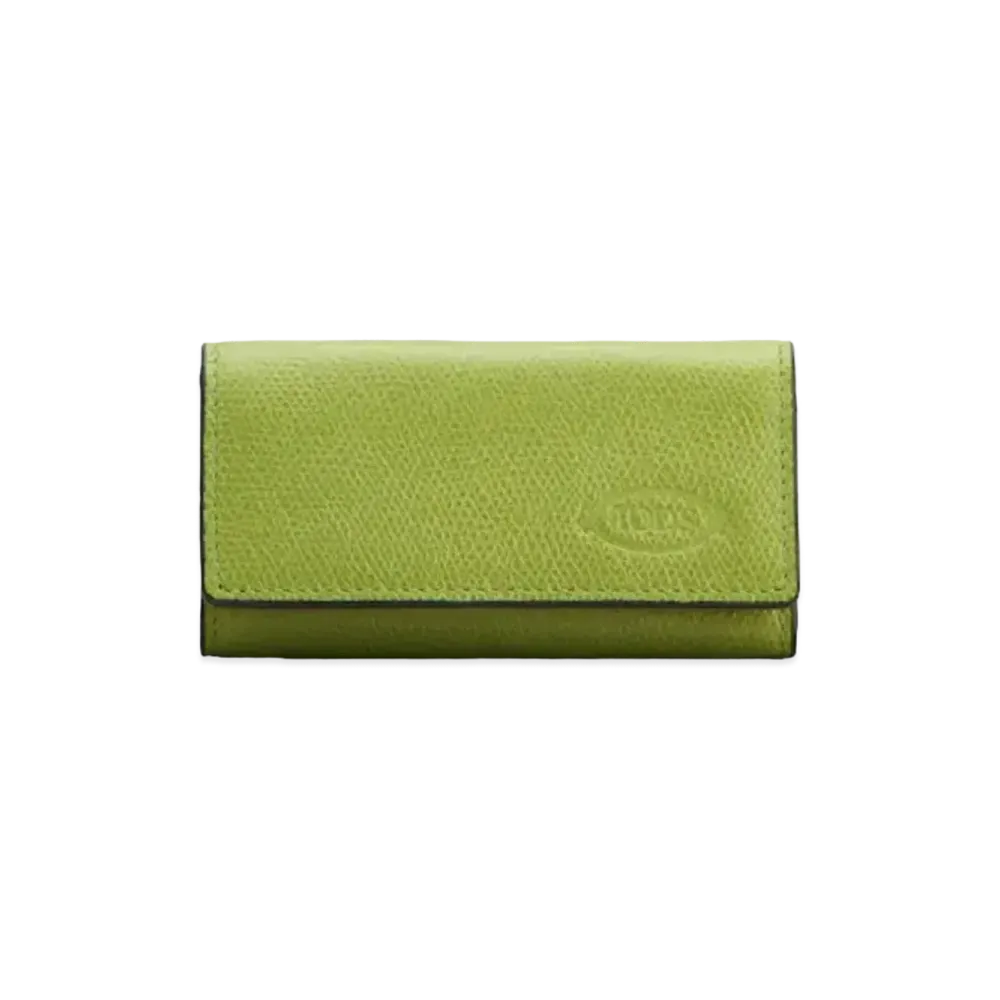 TOD'S Leather Key Holder "Green/Yellow"