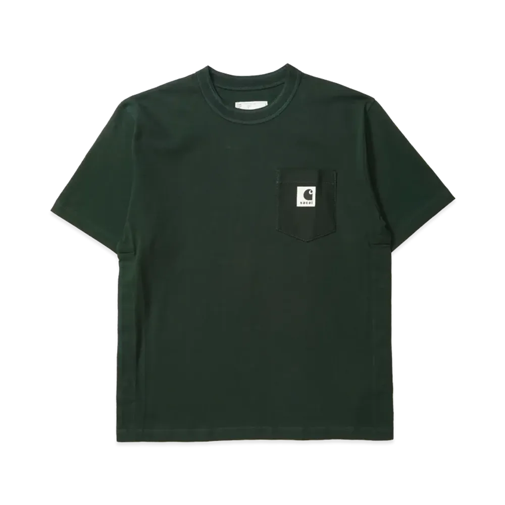 sacai x Carhartt WIP Cotton Jersey T-Shirt "Green"