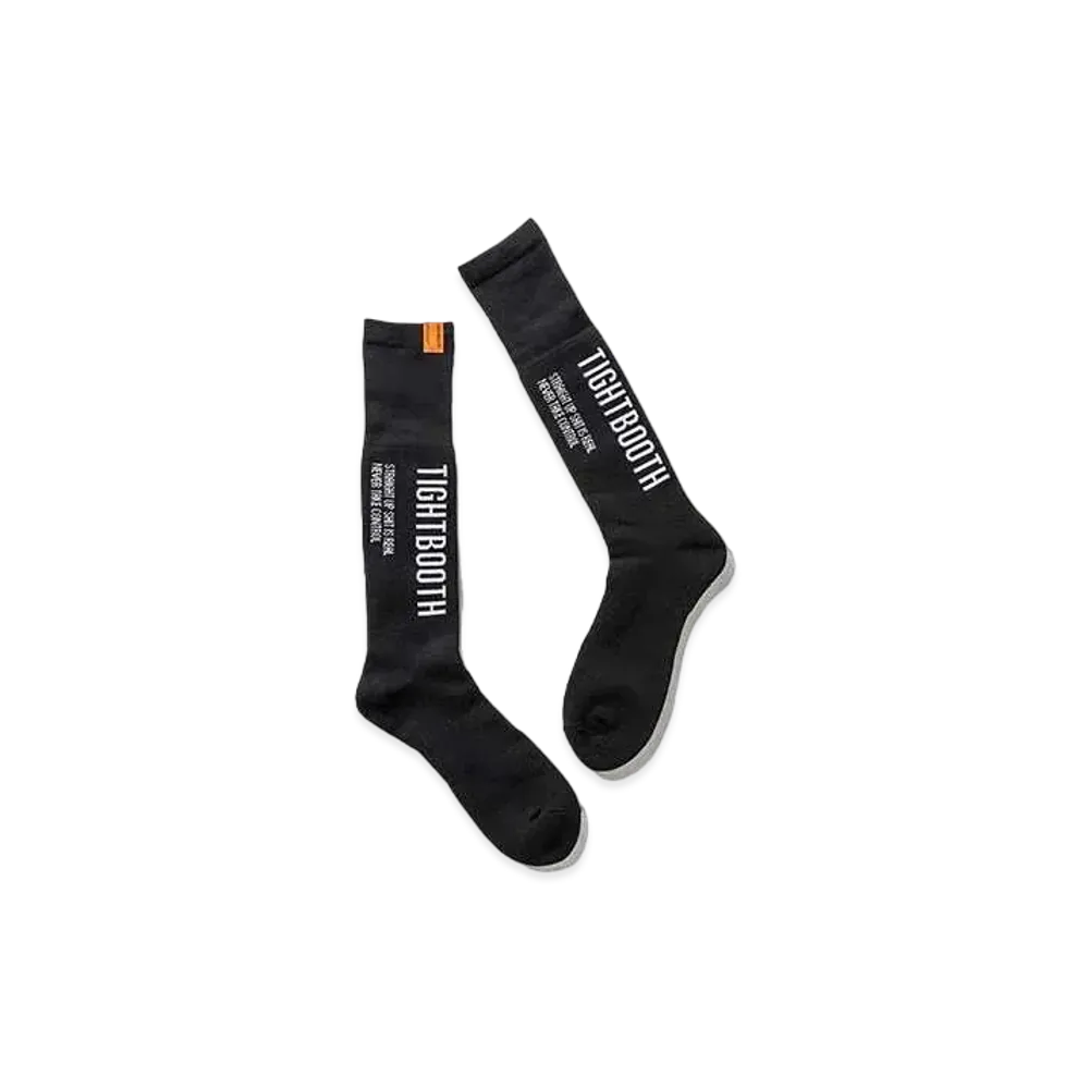 TIGHTBOOTH Label Logo High Socks "Black"