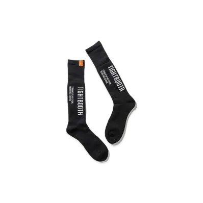 TIGHTBOOTH Label Logo High Socks "Black"