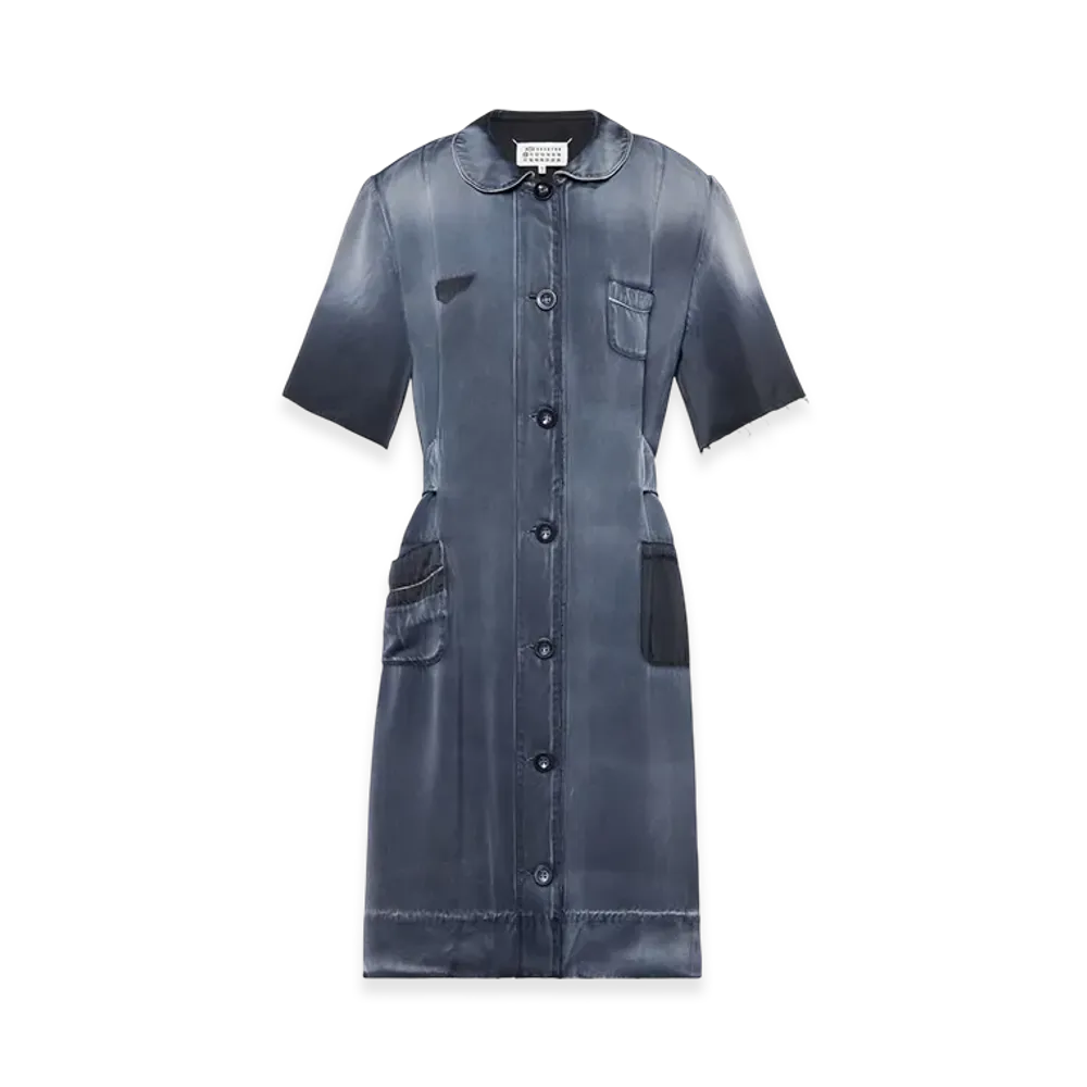 Maison Margiela Sun-Faded Midi Dress "Blue"
