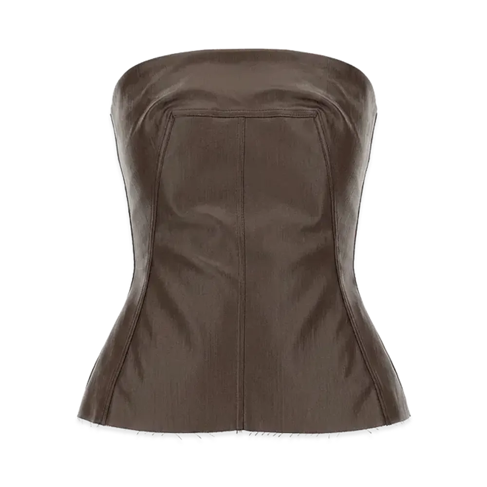 Rick Owens Women's Top Bustier "Brown"