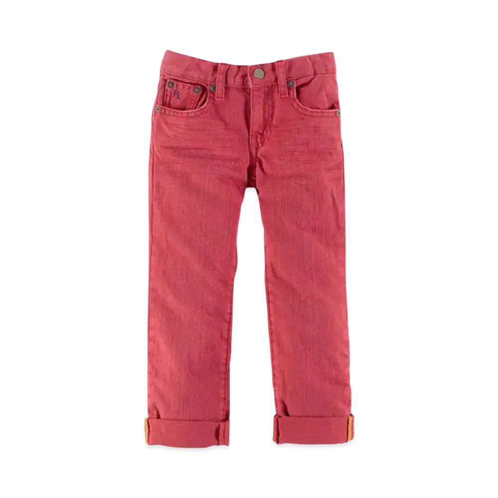 Polo Ralph Lauren Kids Skinny-Fit Colored Jean "Red"