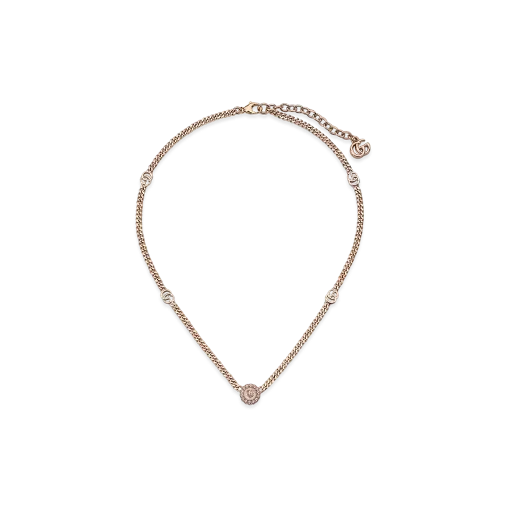 GUCCI Double G Floral Necklace