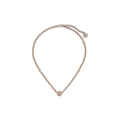 GUCCI Double G Floral Necklace