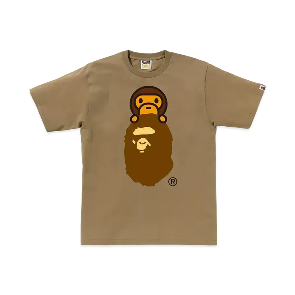 A BATHING APE Milo On Ape Head Tee "Beige"