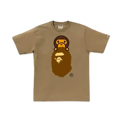 A BATHING APE Milo On Ape Head Tee "Beige"