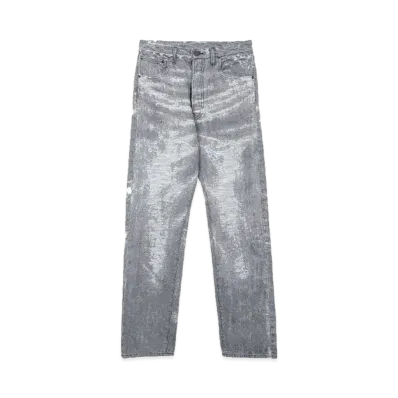 TAAKK REGULAR DENIM PANTS "BLACK BLEACH"