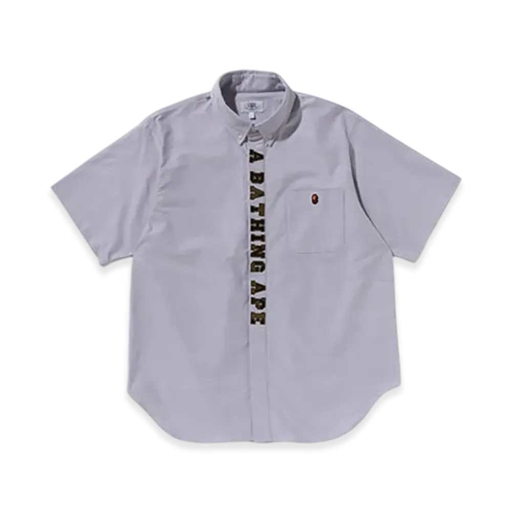A BATHING APE 1St Camo Applique Oxford BD Shirt "Gray"