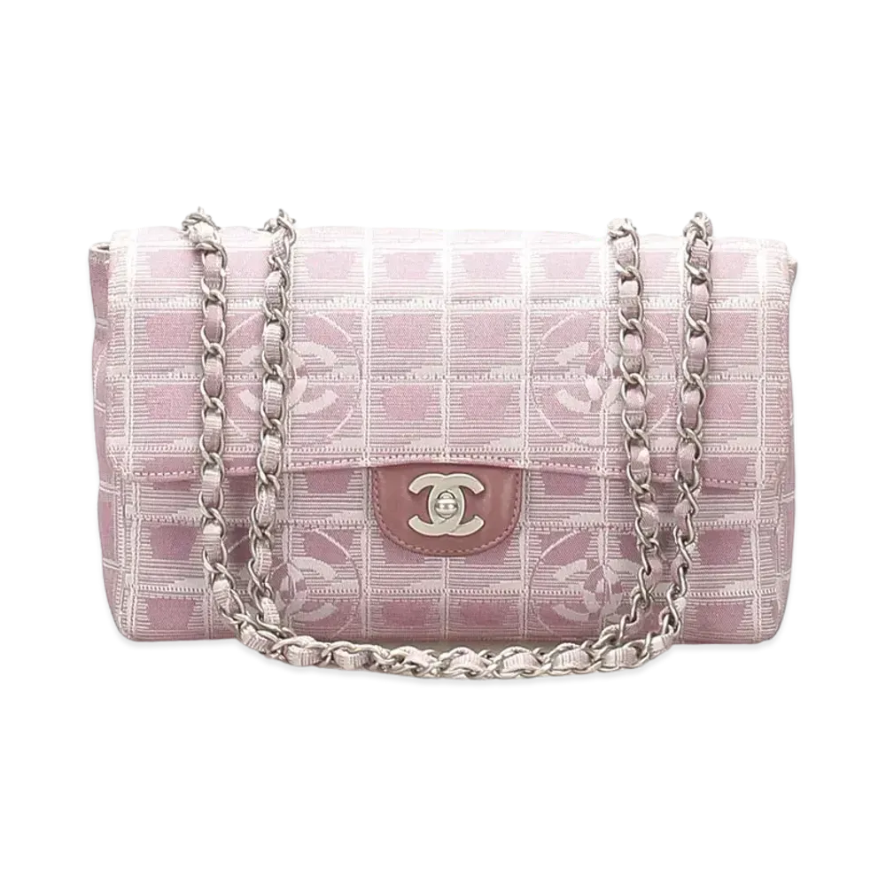 CHANEL New Travel Line Flap Shoulder Bag "Pink"