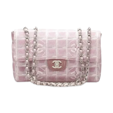 CHANEL New Travel Line Flap Shoulder Bag "Pink"