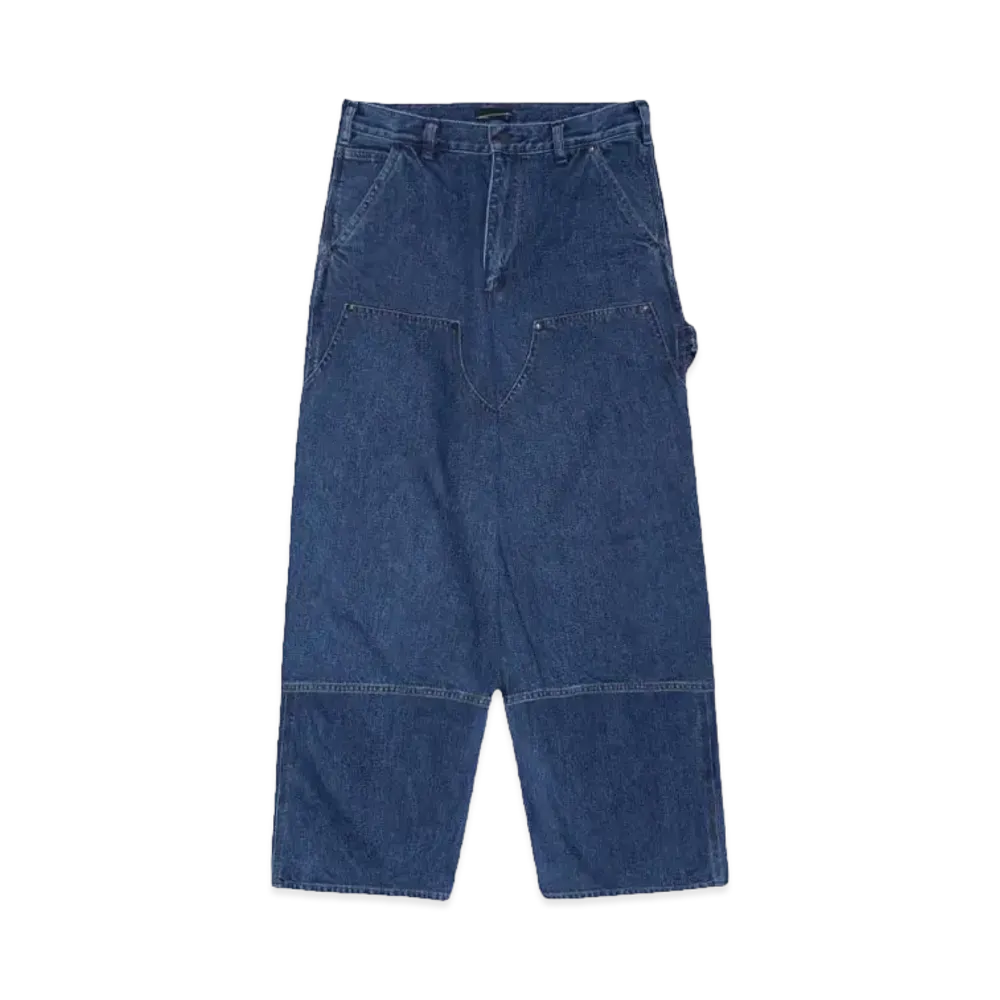 LAD MUSICIAN 12oz FLAT DENIM DOUBLE KNEE PT "BLUE INDIGO"