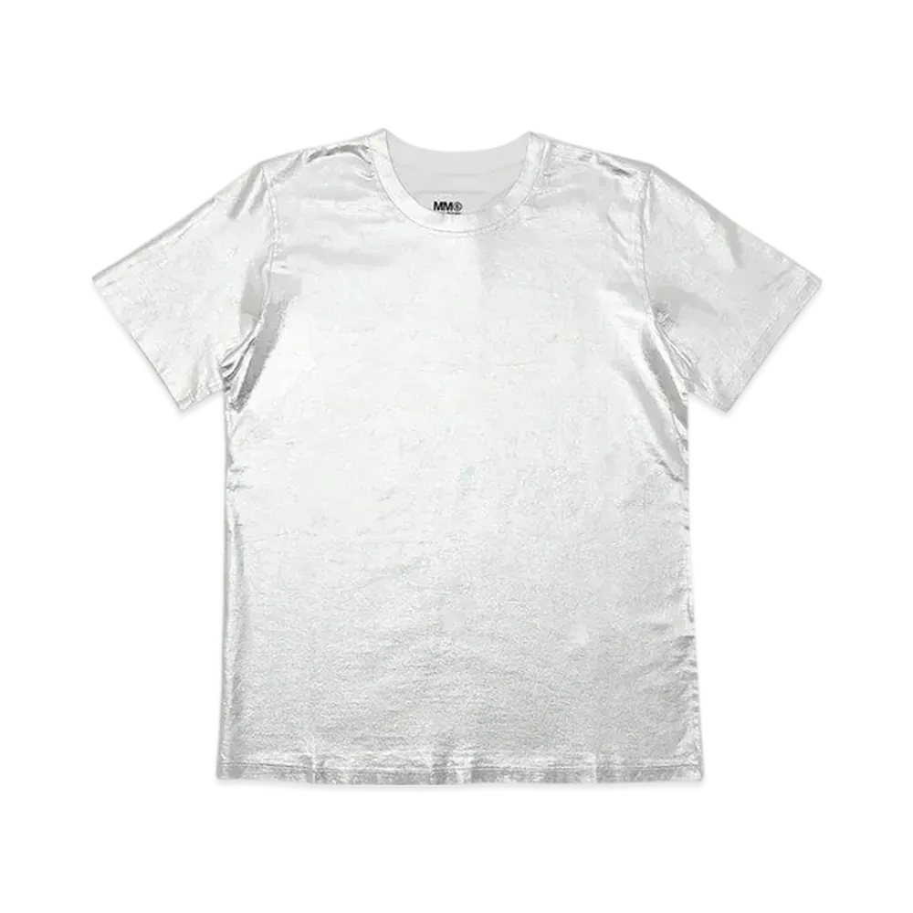 MM6 Maison Margiela Women's Short Sleeve T-Shirt "Silver/White"