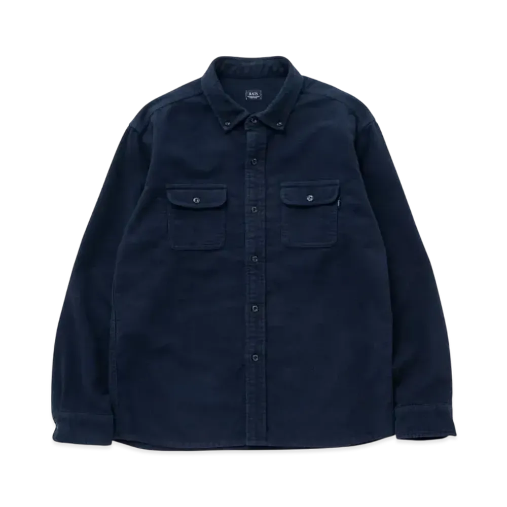 RATS Moleskin B.D Shirt "Navy"