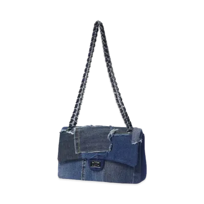 EMOTIONAL WORLD Vintage Chain Bag-Medium "MULTI DENIM"