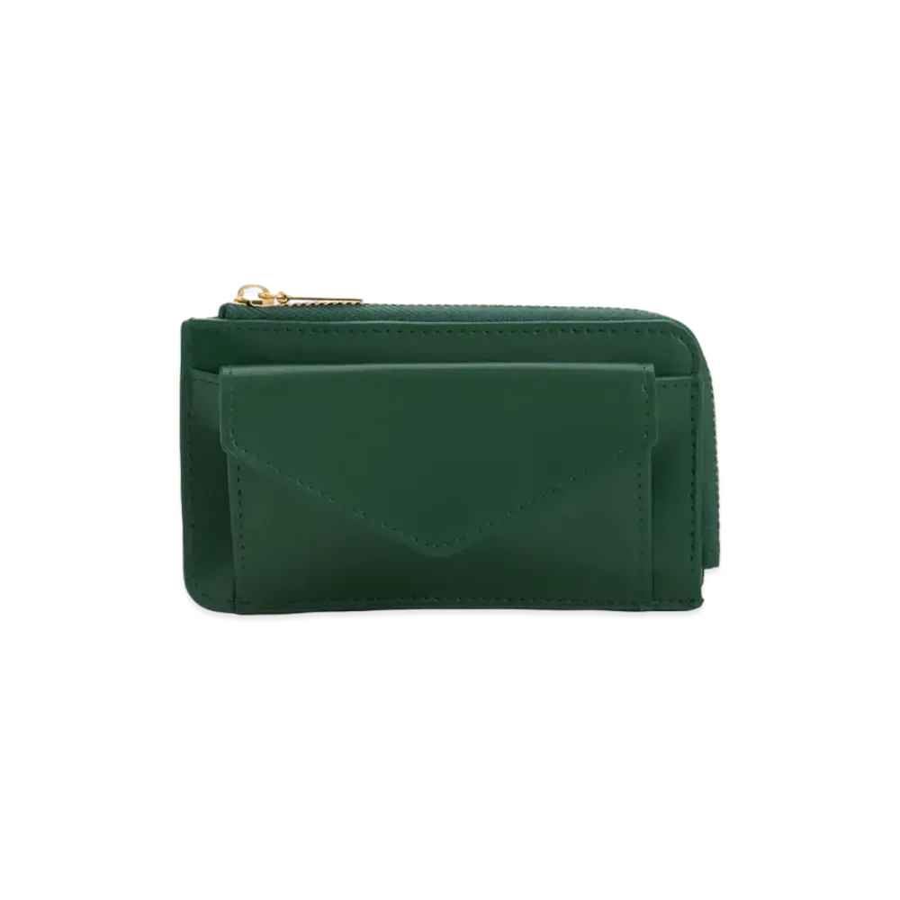 CHARLES & KEITH Eudora Envelope Card Holder "DarkGreen"
