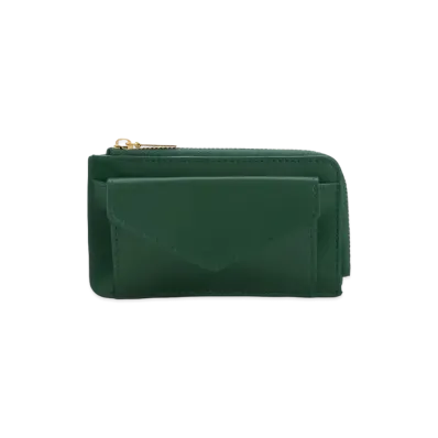 CHARLES & KEITH Eudora Envelope Card Holder "DarkGreen"