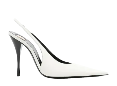 Saint Laurent Women's Slingback Pumps "White"