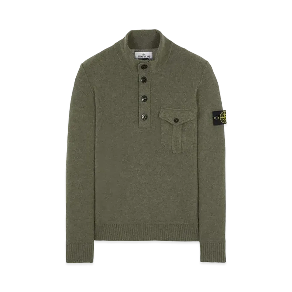 Stone Island 522B6 GEELONG WOOL "Sage Green"