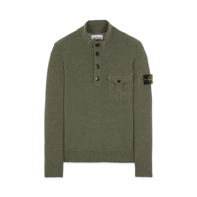 Stone Island 522B6 GEELONG WOOL "Sage Green"